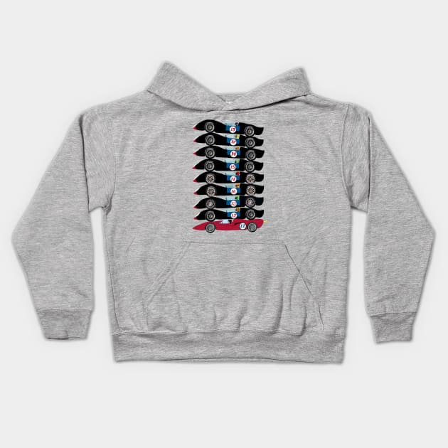 Car Acrobatic Team Kids Hoodie by DistractedGeek